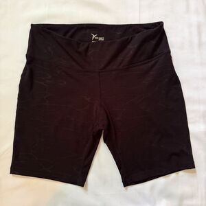 Old Navy Black Printed Biker Shorts Women's Size Large